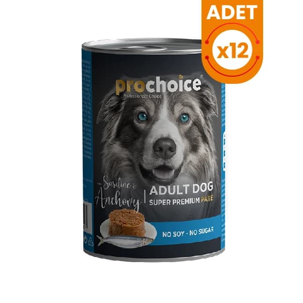 Prochoice Adult Sardunya ve Hamsili Yetişkin Köpek Konservesi 12 Adet / 400 g paket görseli