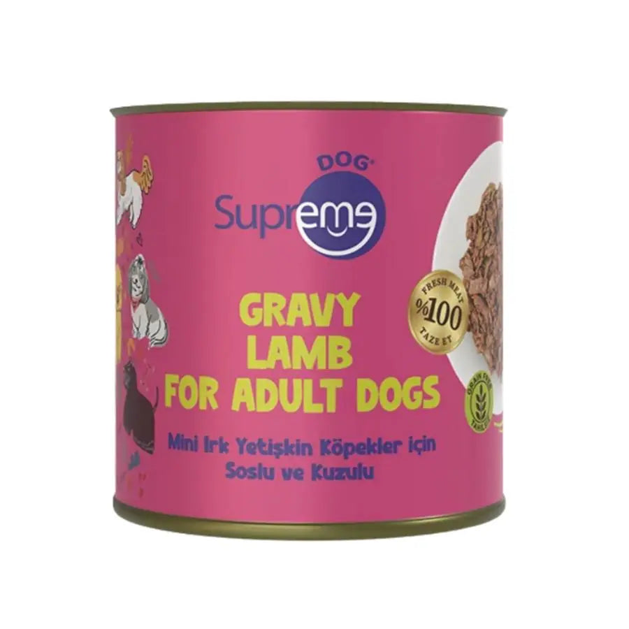Supreme Dog Sos İçinde Kuzulu Mini Irk Yetişkin Köpek Konservesi 200 g paket görseli