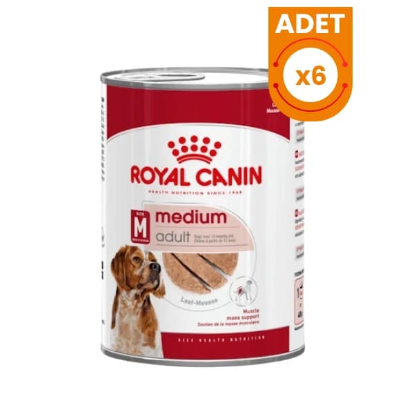 Royal Canin Loaf Mousse Orta Irk Ezme Yetişkin Konserve Köpek Maması 6 Adet / 410 g paket görseli