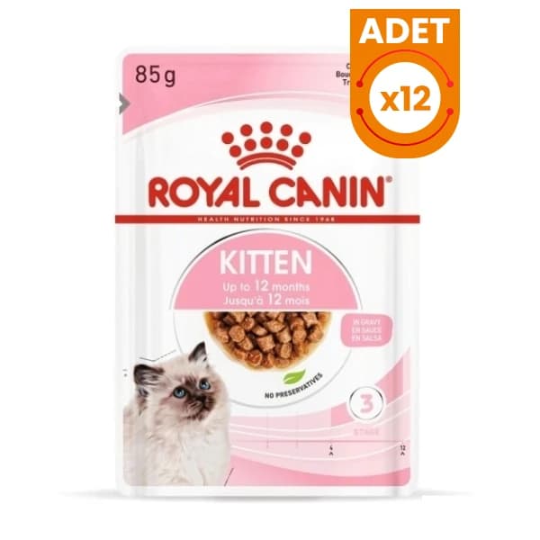 Royal Canin Kitten Gravy Pouch Yavru Konserve Kedi Maması 12 Adet / 85 g paket görseli