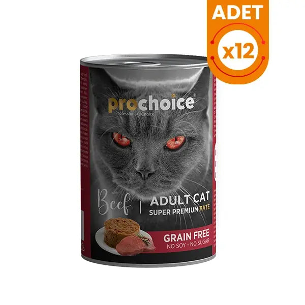 Prochoice Adult Biftekli Yetişkin Konserve Kedi Maması 12 Adet / 400 g paket görseli