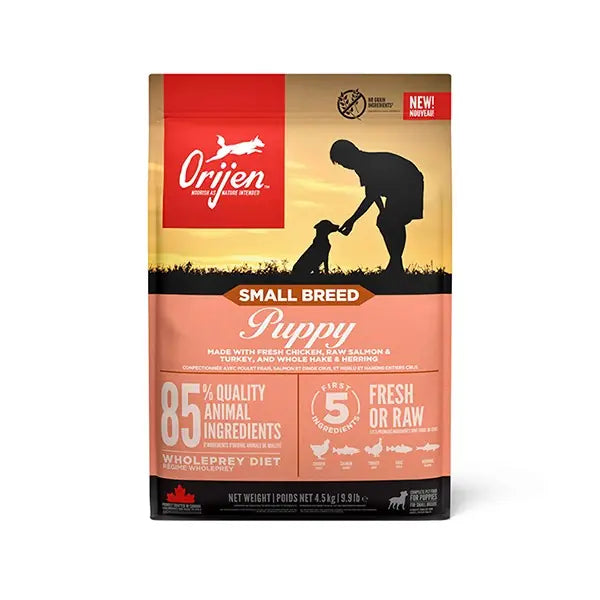 Orijen Puppy Small Breed Tavuk Somon ve Hindi Etli Küçük Irk Yavru Köpek Maması 4,5 kg paket görseli