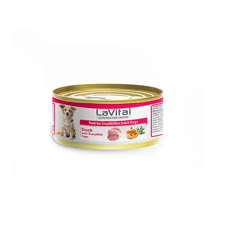 LaVital Ördekli Bal Kabaklı ve Ada Çaylı Küçük Irk Yetişkin Köpek Konservesi 85 g paket görseli