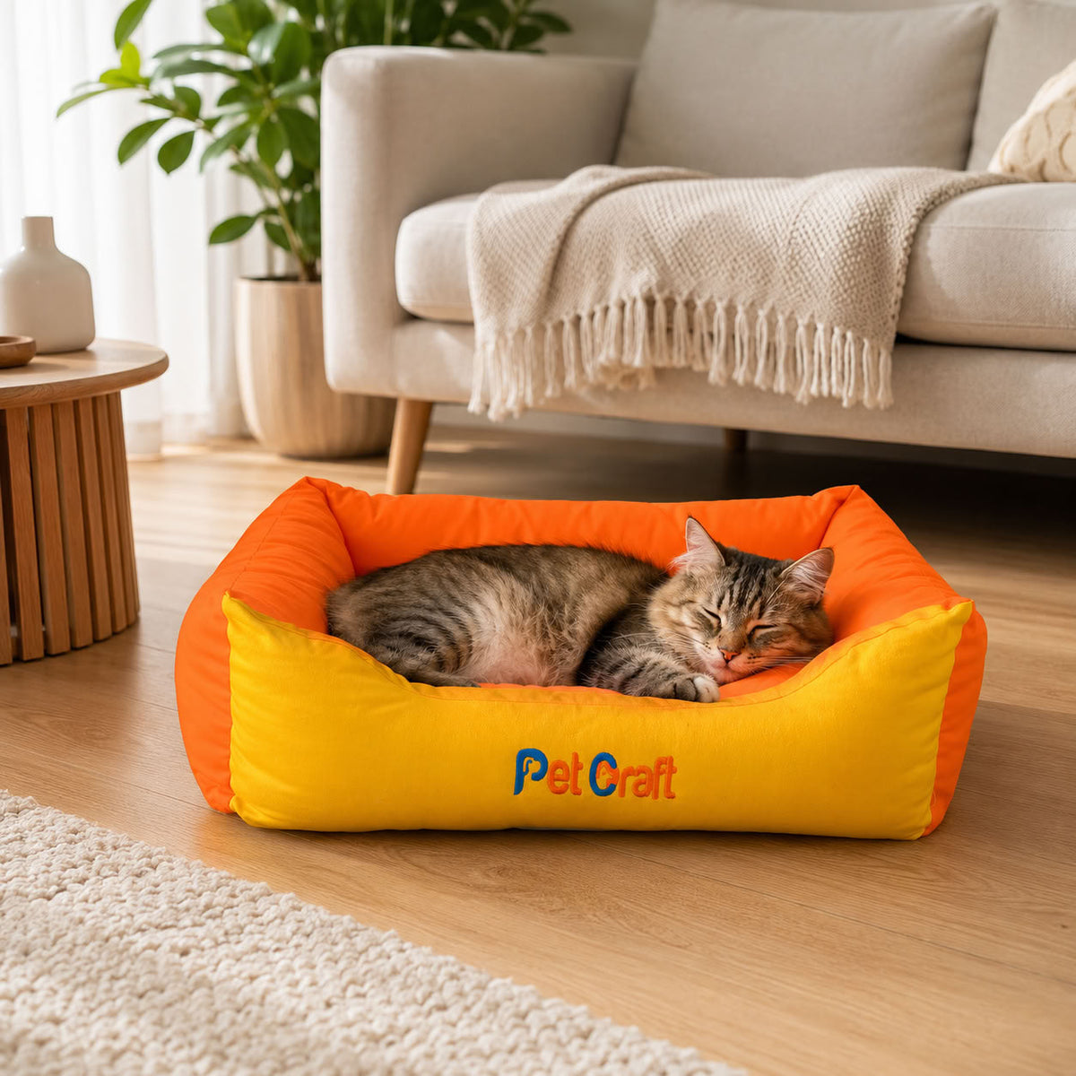 Pet Craft Evcil Hayvan Yatağı 50x35 cm – Turuncu