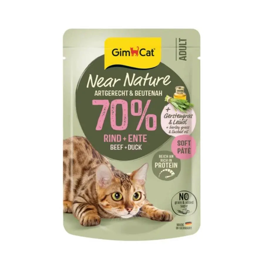 GimCat Near Nature Sığır Etli&Ördekli Yetişkin Kedi Konservesi 85 g paket görseli