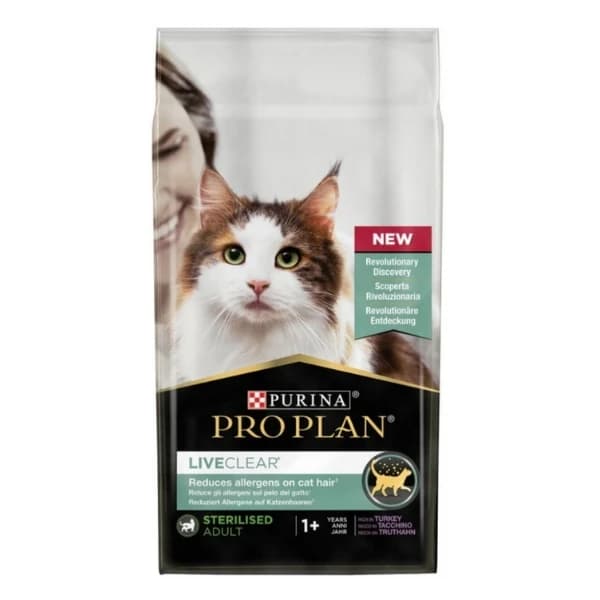 Pro Plan Liveclear Hindili Kısırlaştırılmış Yetişkin Kedi Maması 7 kg paket görseli