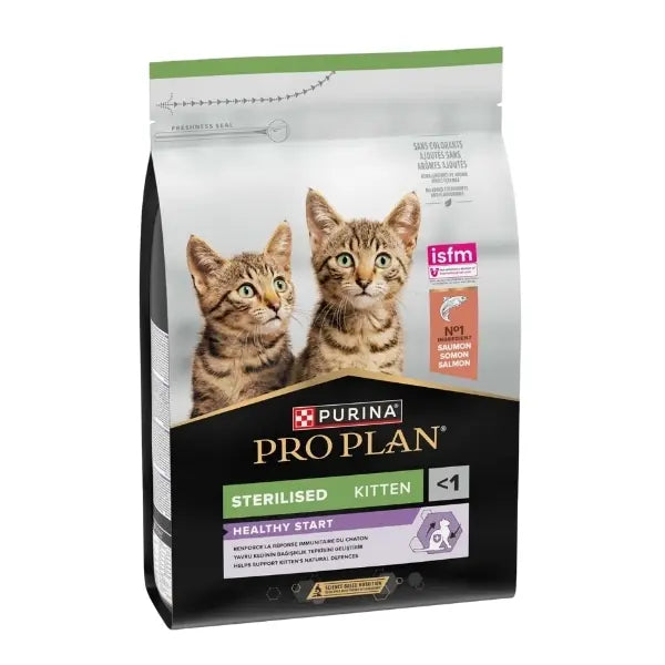 Pro Plan Sterilised Kitten Somonlu Kısırlaştırılmış Yavru Kedi Maması 3 kg paket görseli