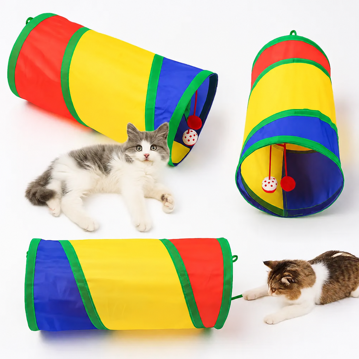 Kedi Oyun Tüneli Kısa Model İnteraktif Kedi Oyuncağı